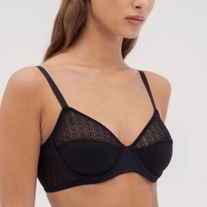 NWT Else matrix Black Lace Underwire Bra 34b new